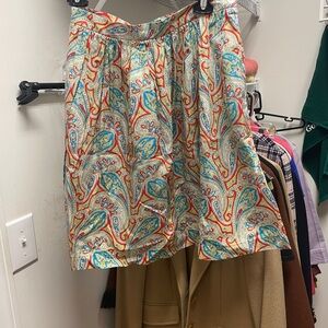 Ralph Lauren Pink and Blue Knee-Length A-Line Skirt